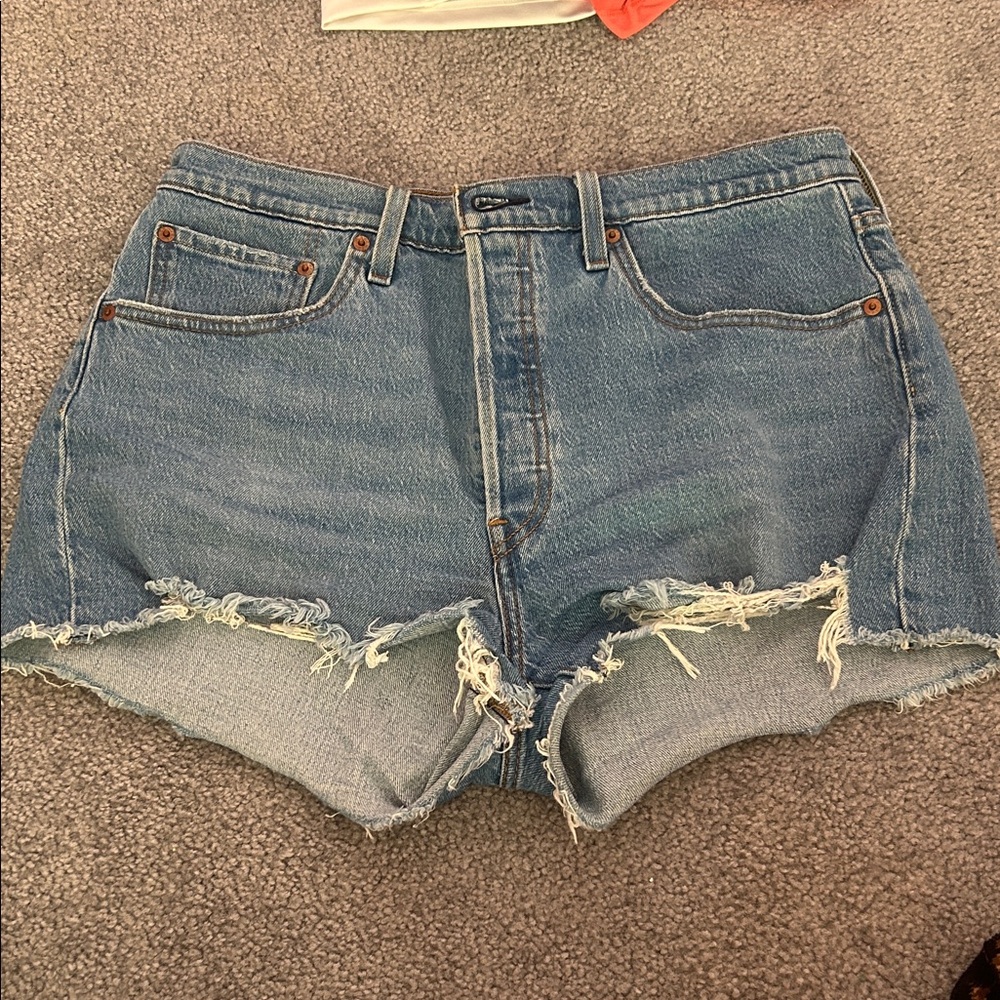 Levi's Distressed Blue Jean Shorts